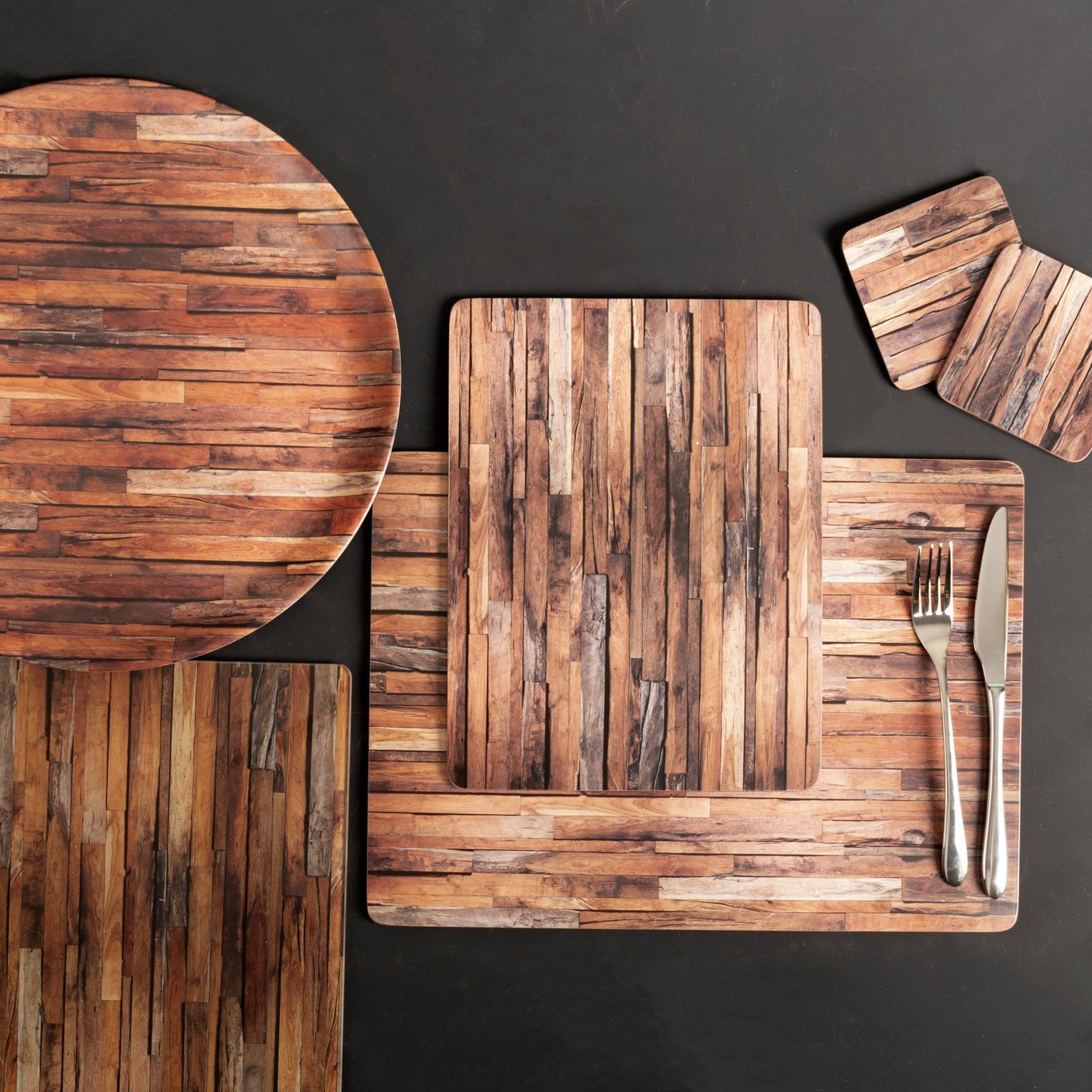 Creative Tops Набор из 6 подставок Wood Cabin 10x10  