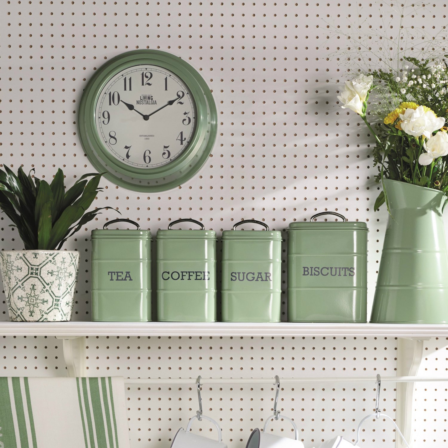 Kitchen Craft Ёмкость для хранения печенья Living Nostalgia green  
