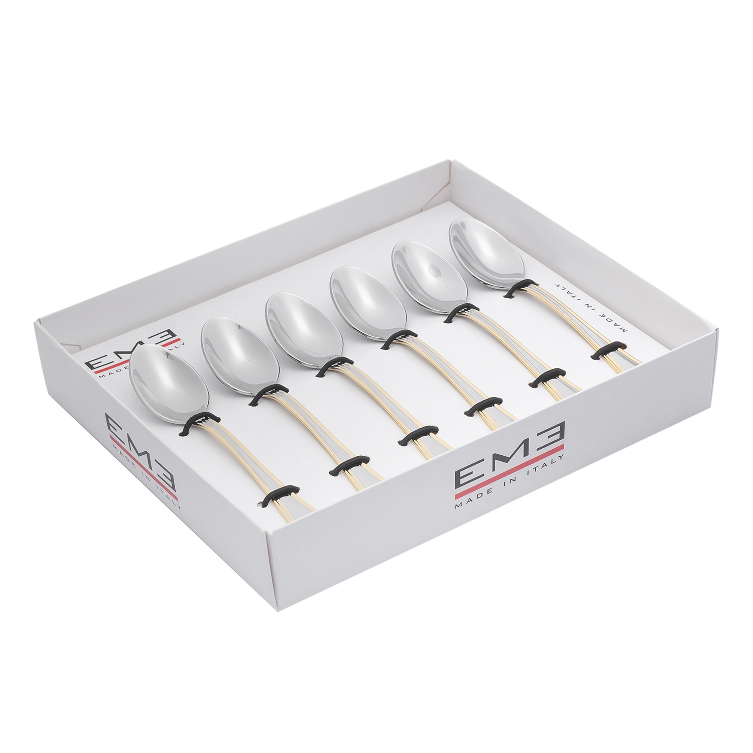 eme набор кофейных ложек impero gold decor 6 шт