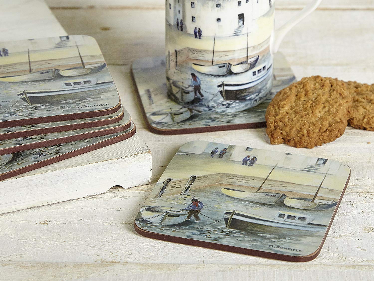 Creative Tops Набор из 6 подставок Cornish Harbour 10х10  