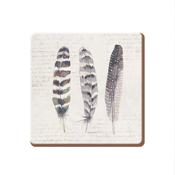 creative tops набор из 6 подставок под горячее feathers 10.5х10.5