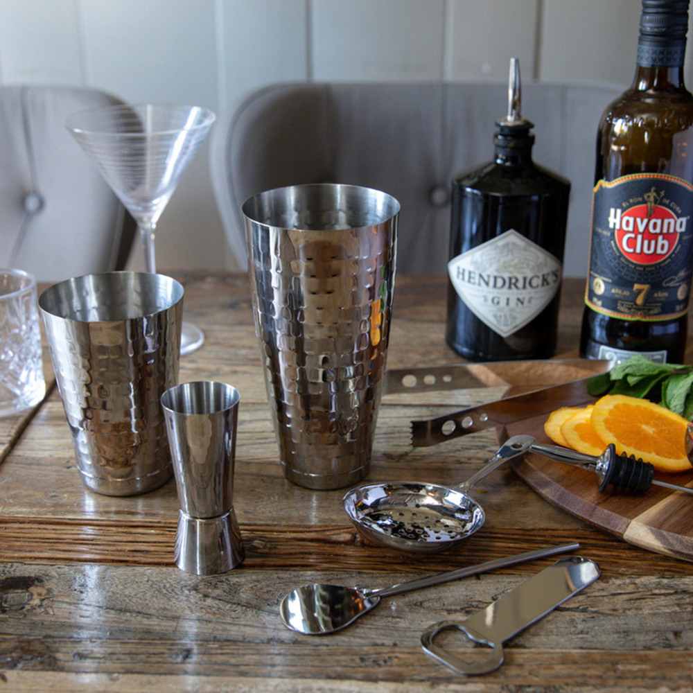 Набор барных аксессуаров BarCraft (шейкер, двусторонняя насадка, открывалка для бутылок, ложка, барн  