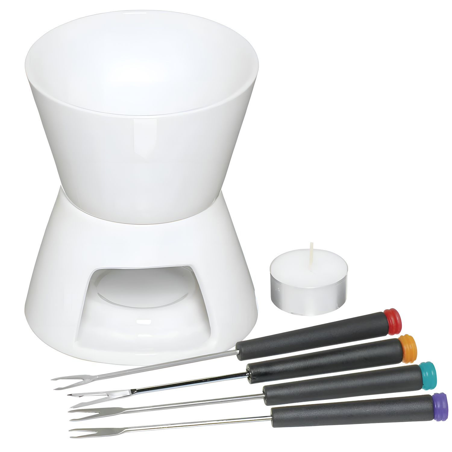 набор для приготовления шоколадного фондю с 4 вилками kitchencraft kc