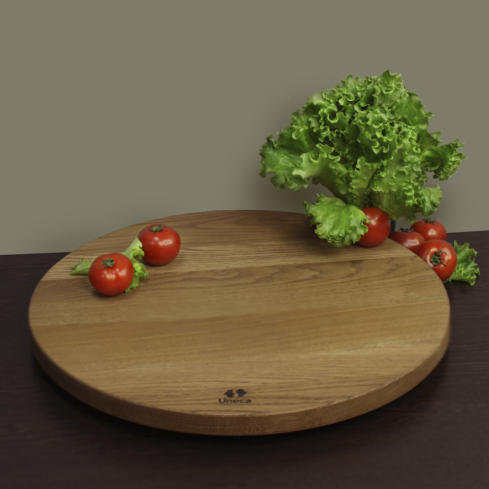 Вращающийся столик 35 см деревянный, дуб  