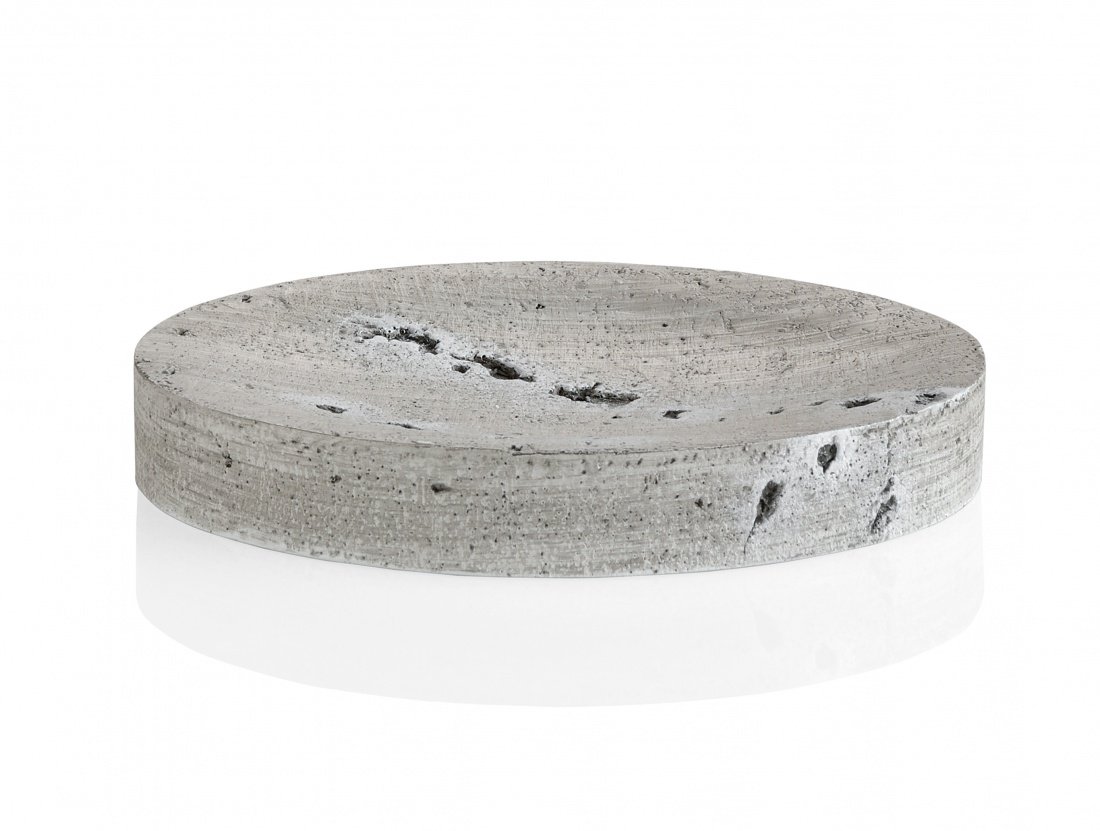 Andrea House Мыльница серый травертин   