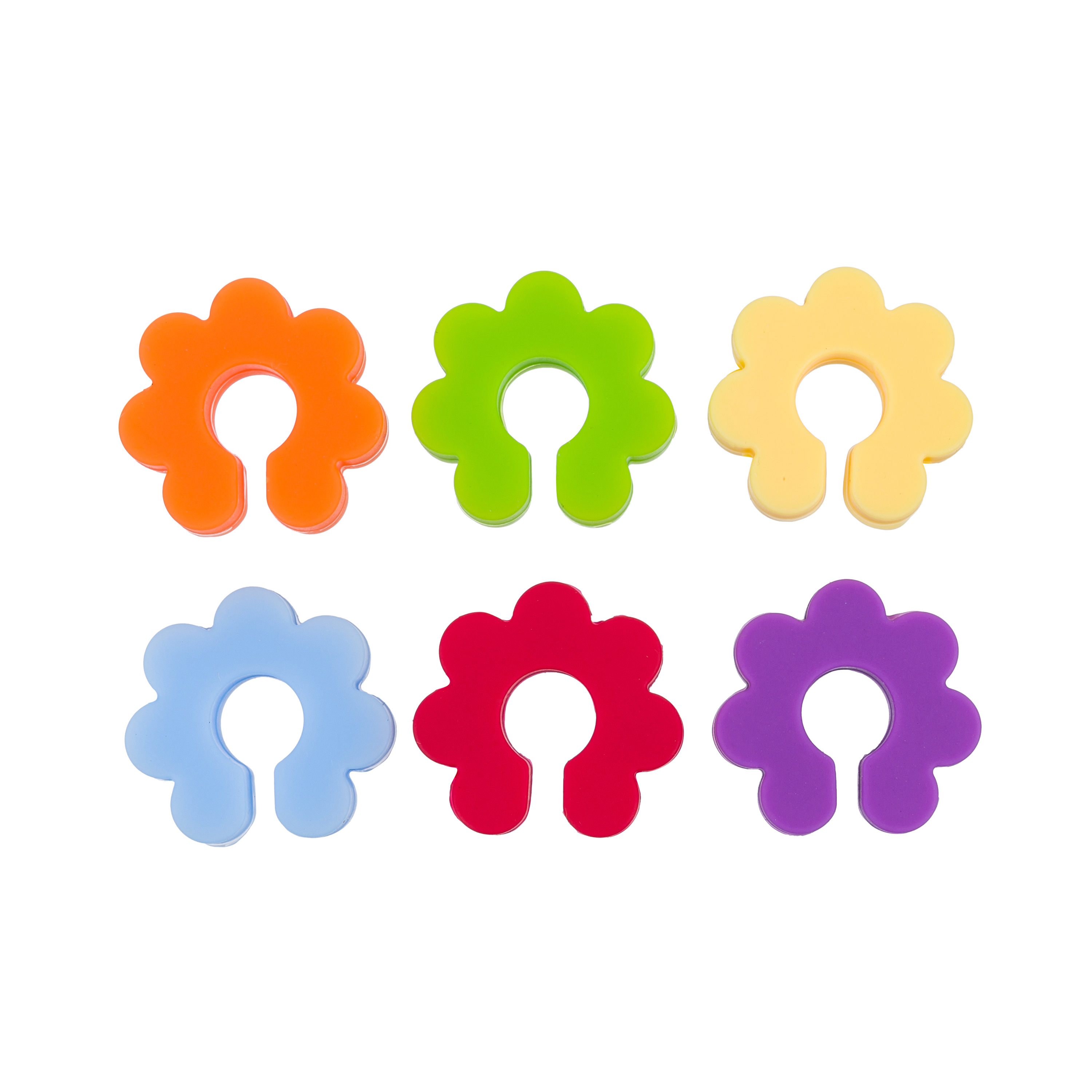 набор из 6 маркеров для бокалов цветок (силикон)