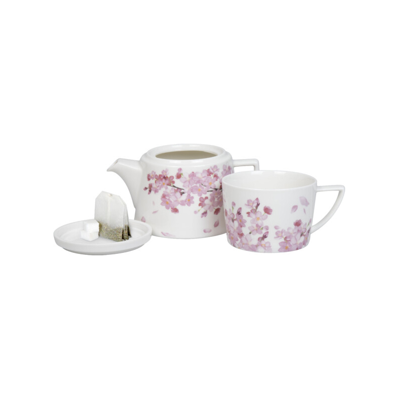  Набор "Чай для меня" - Цветущая вишня чайник заварочный + кружка + подставка Арт.: 11 5 976 2685