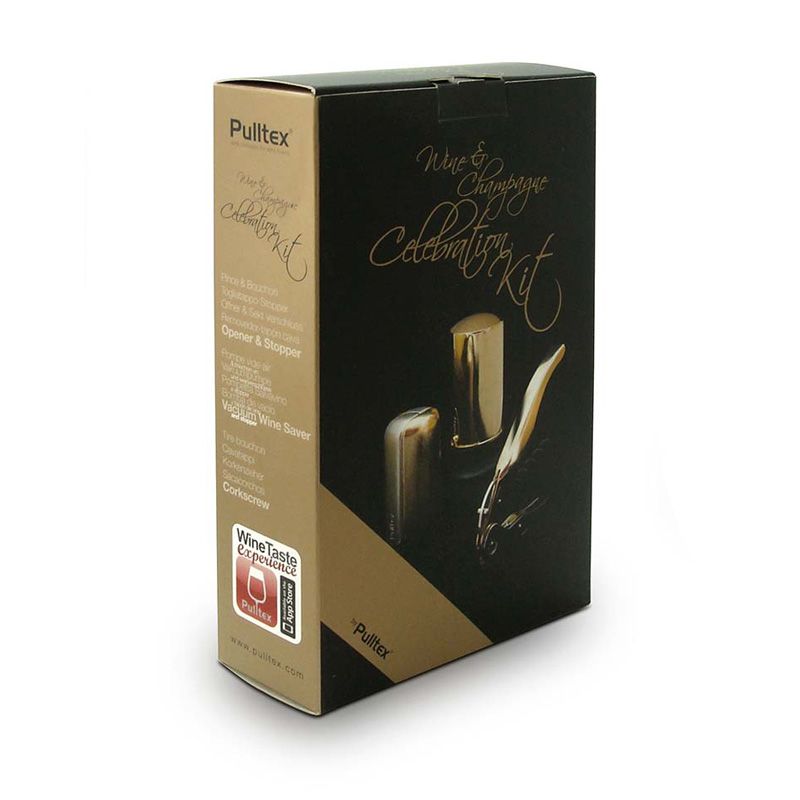  Pulltex Праздничный набор золотистый (штопор, открывалка для шампанского, пробка) Арт.: 107-598