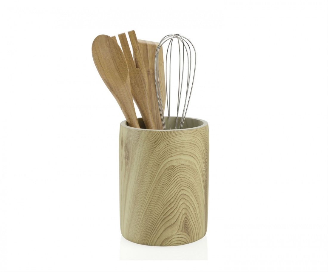 Andrea House Органайзер с кухонными принадлежностями эффект дерева   