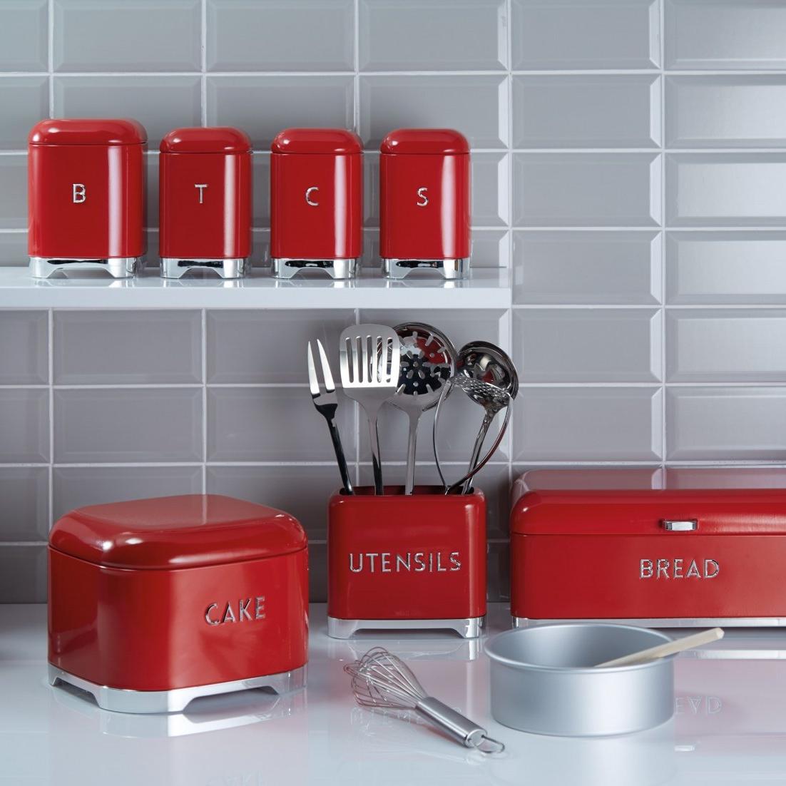 Kitchen Craft Ёмкость для хранения пирожных Lovello Retro red  