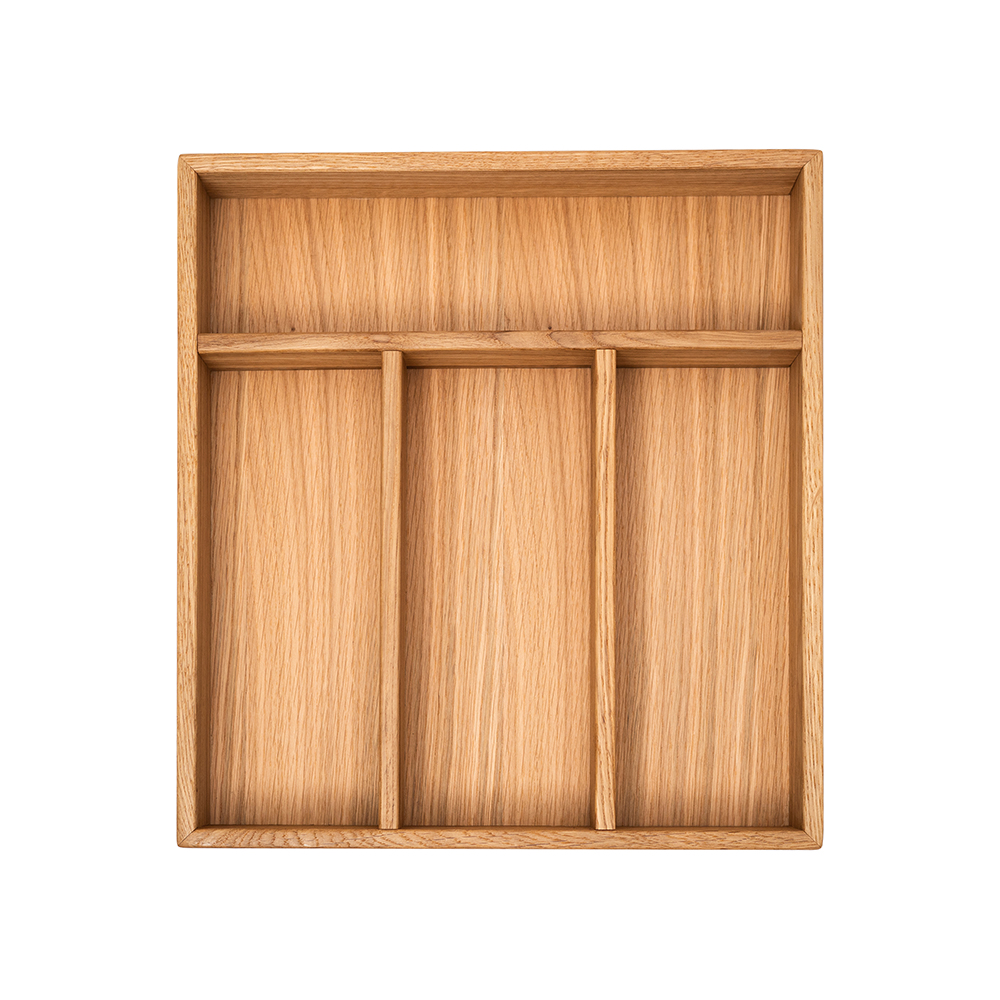 Лоток для приборов средний 35x31x6  см деревянный, дуб  