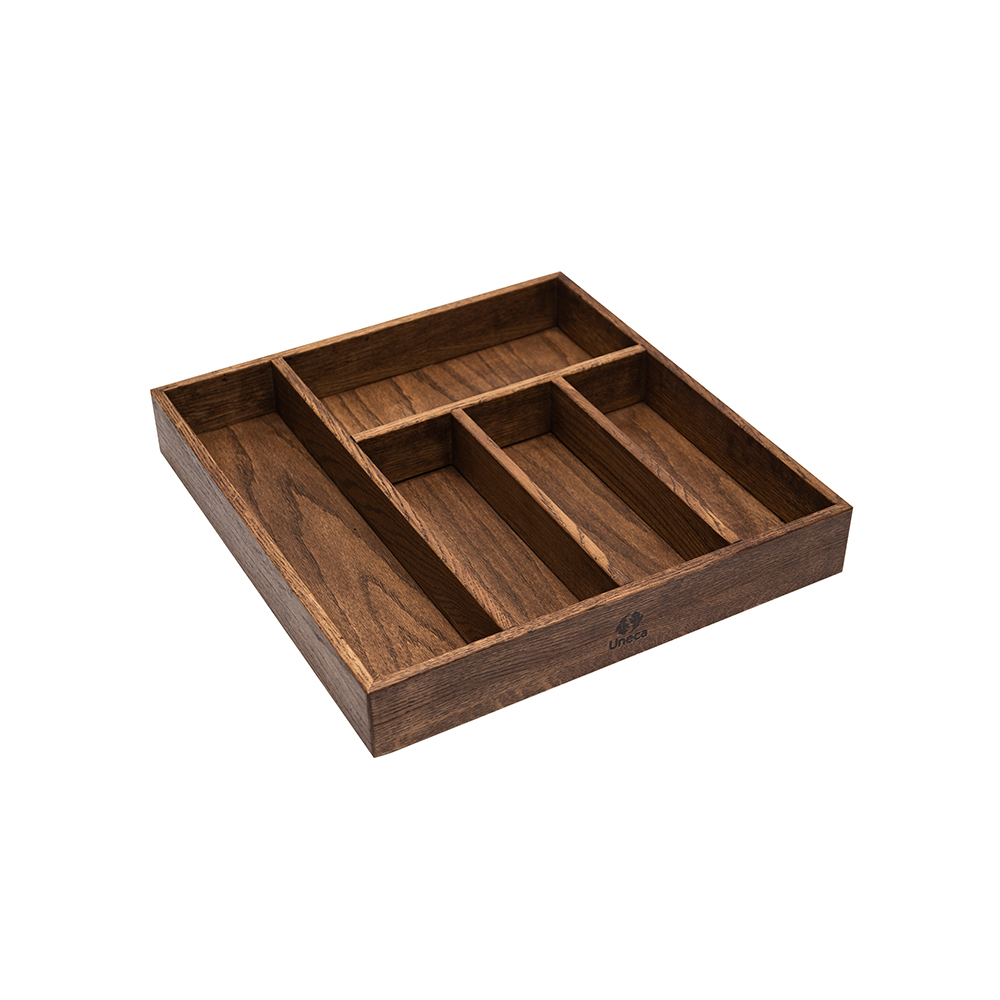 лоток для приборов большой 40x38x6 см деревянный, дуб
