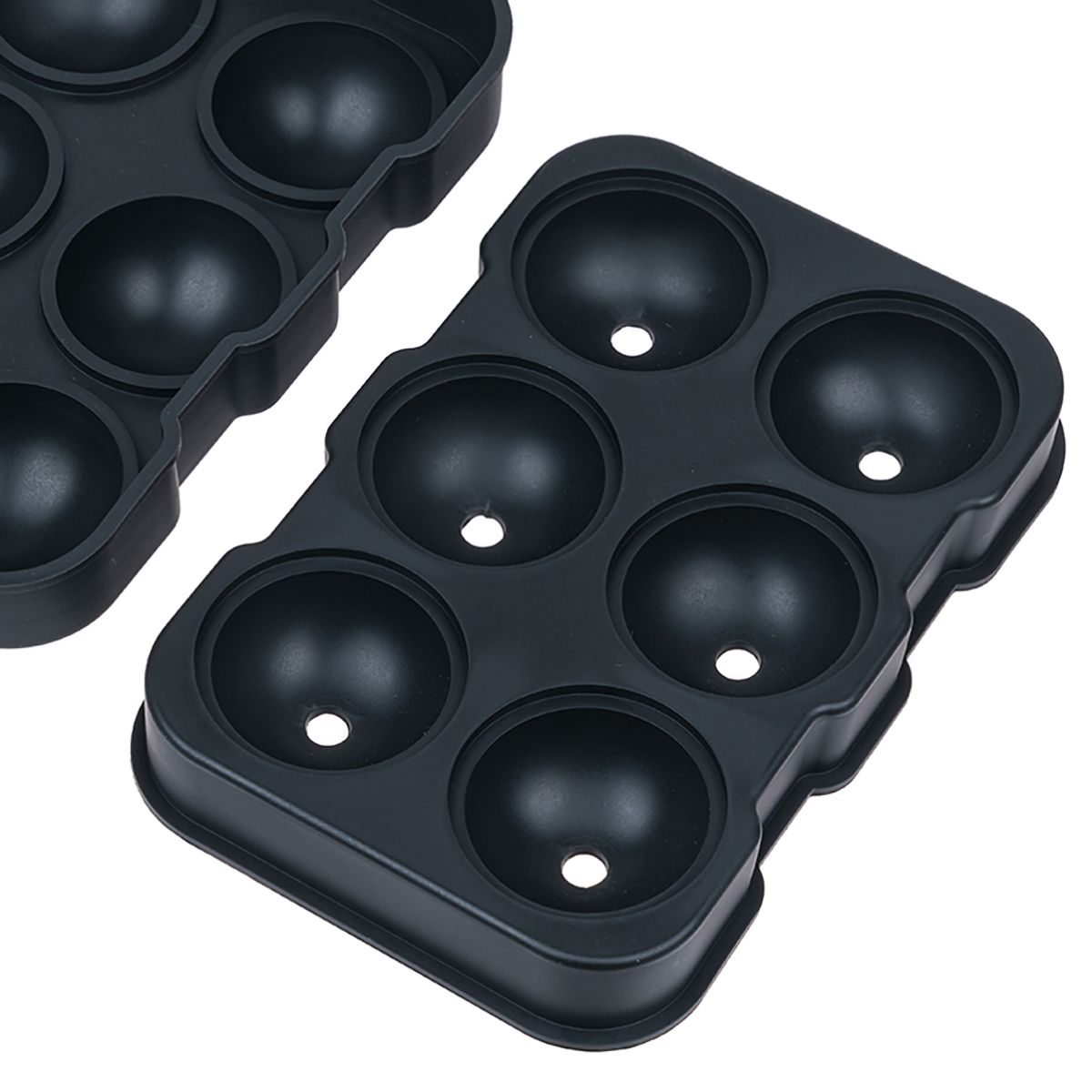 Форма для льда на 6 шаров black  