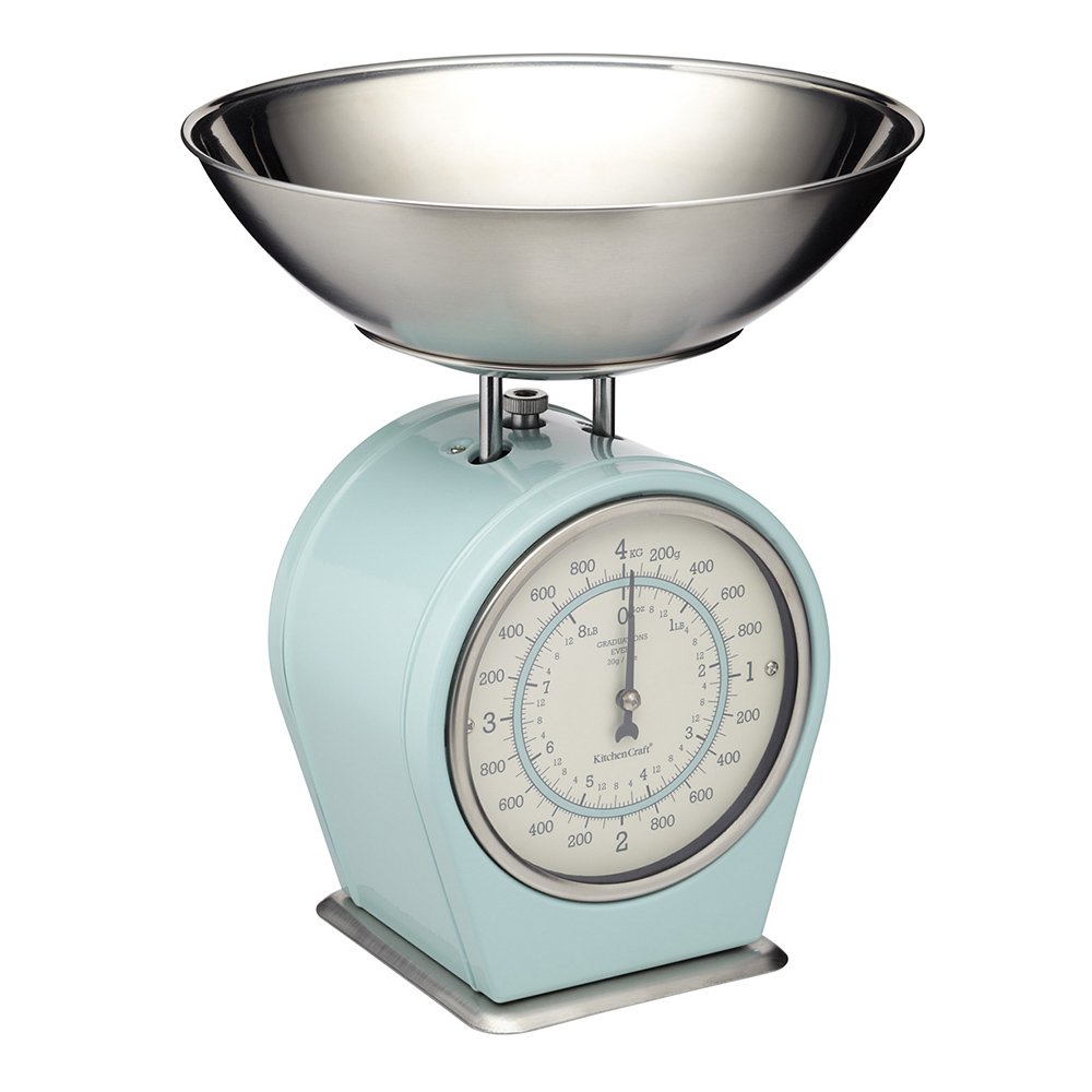 kitchen craft весы кухонные механические  living nostalgia blue