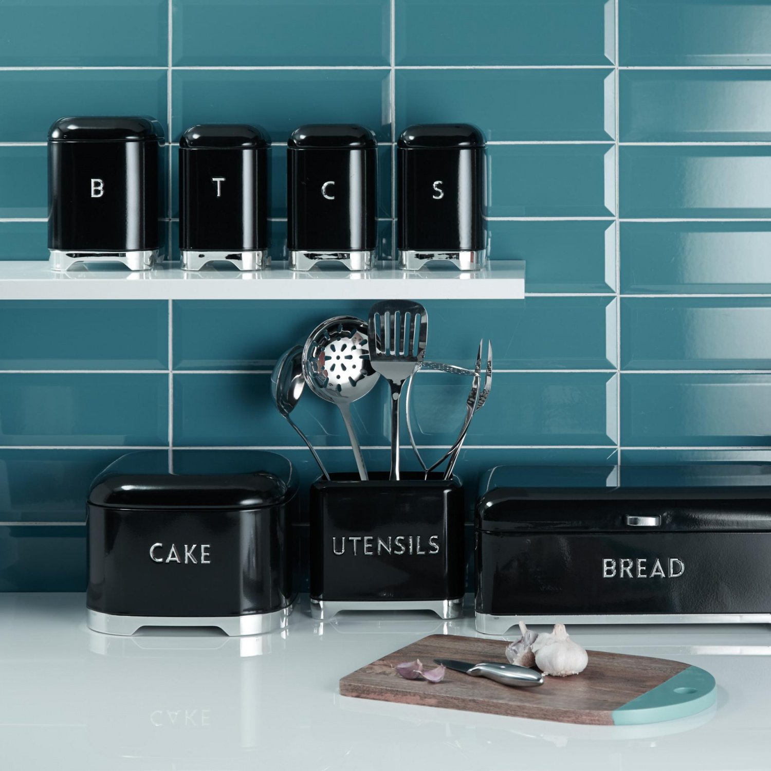 Kitchen Craft Ёмкость для хранения чая Black  