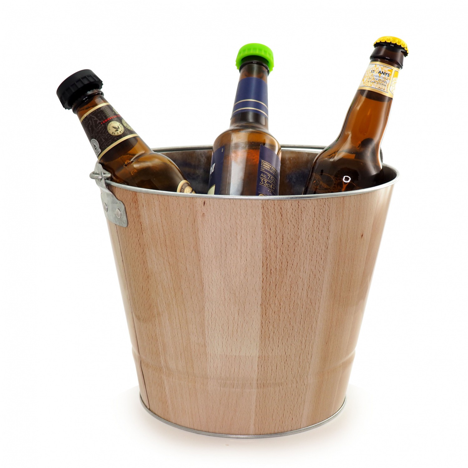 pulltex металлическое ведро для льда цвета "под дерево"