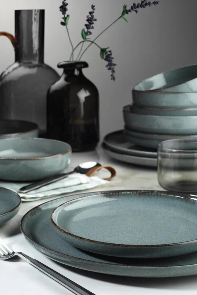  Комплект столовой посуды "Жемчужное настроение" 24 предметов синий Арт.: P01