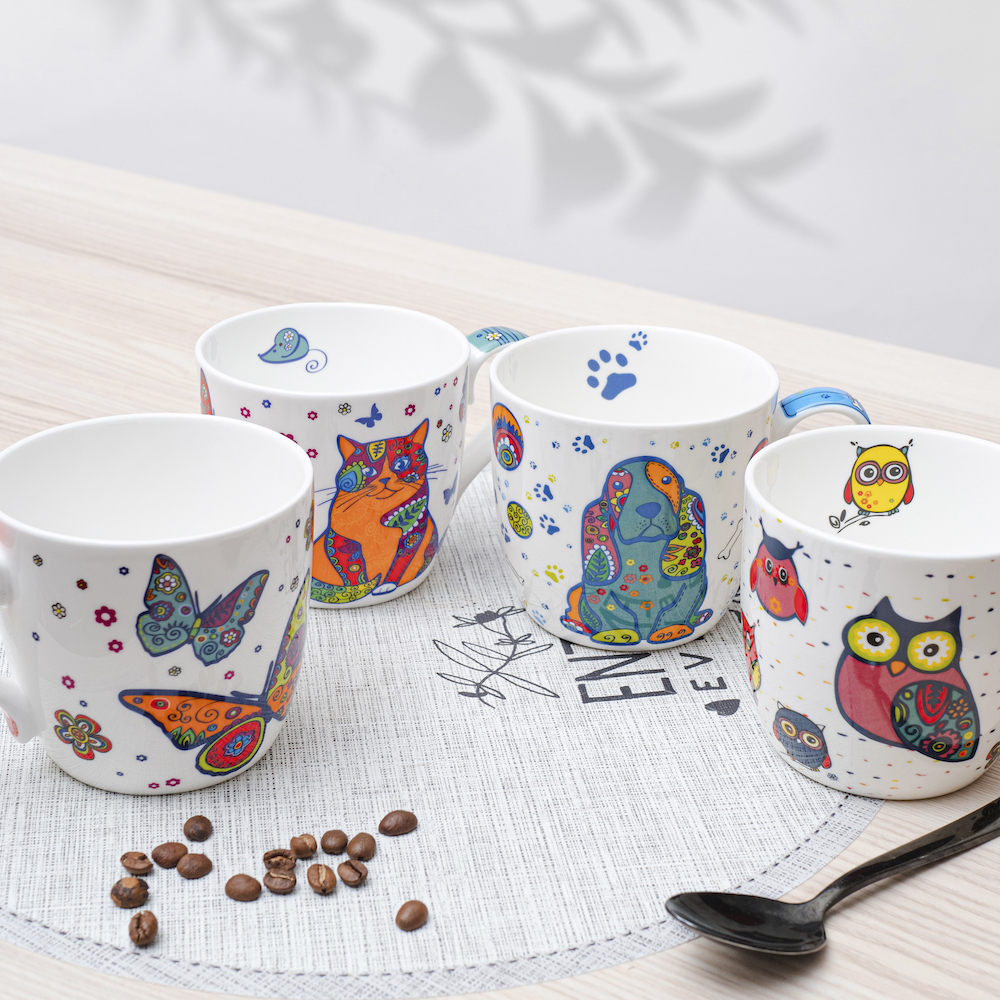 Koenitz Кружка "Разноцветные животные - совы"  
