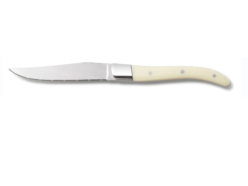 Нож для стейка 22,5 см, цвет ручки белый