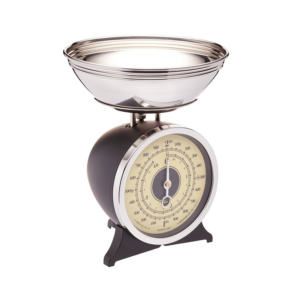 Kitchen Craft Весы кухонные механические Classic Collection black Арт.: TPCSCALEBLK
