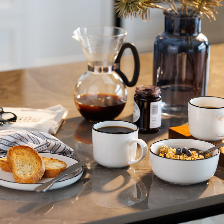  Набор из 4 кружек фарфор Mikasa Limestone 360 мл Арт.: MKLSMUGPK4