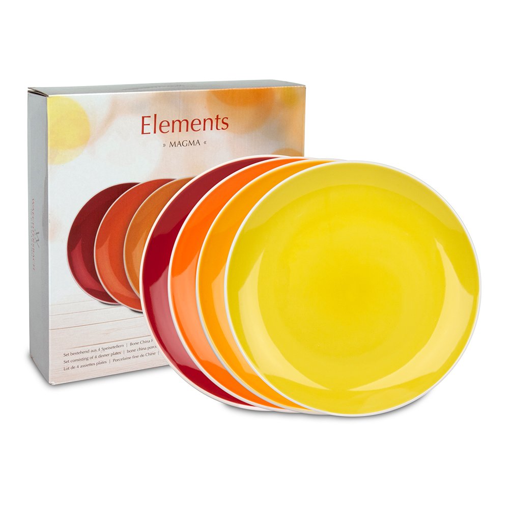 waechtersbach набор 4-х больших тарелок "магма"