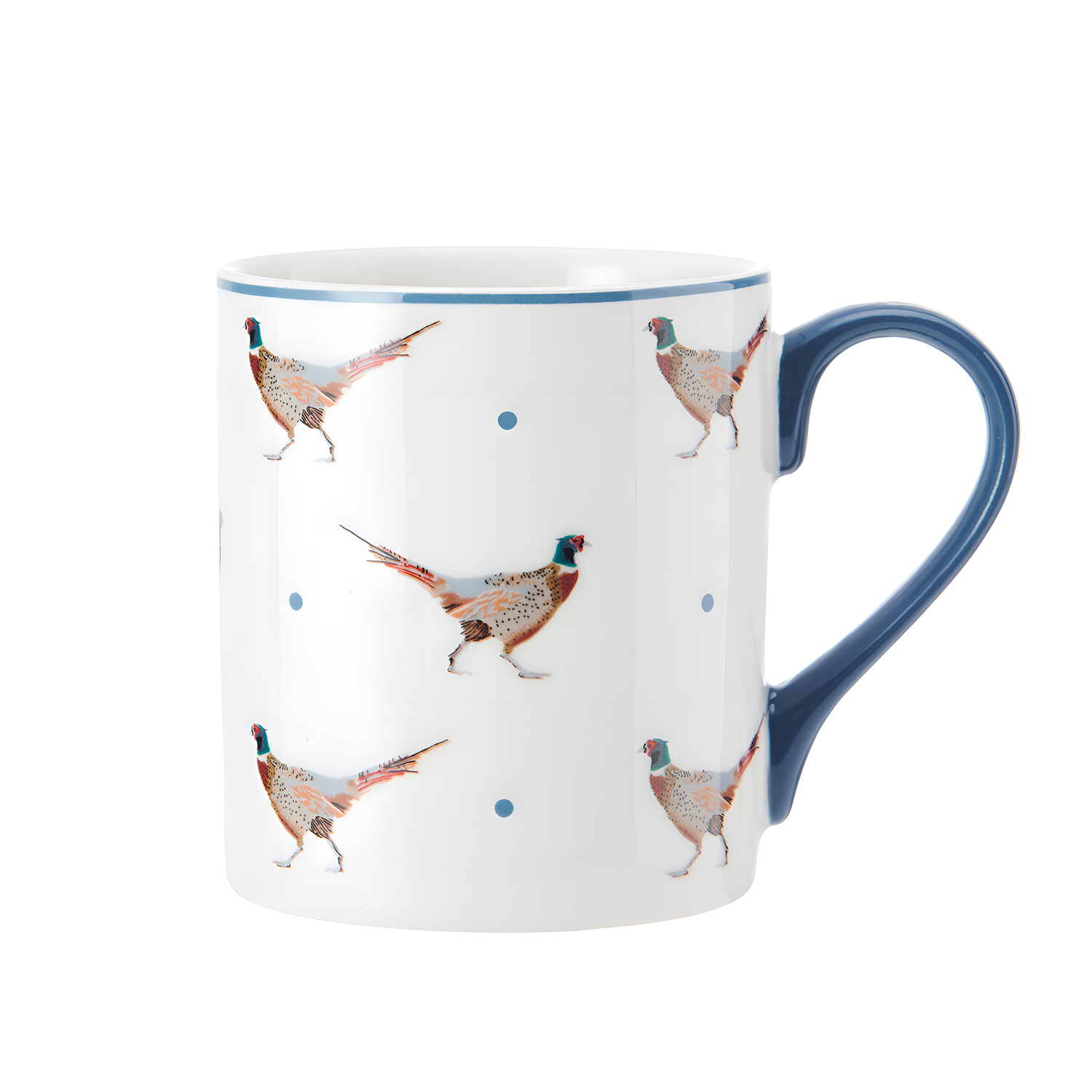 кружка фарфоровая pheasant mikasa blue/white 280 мл