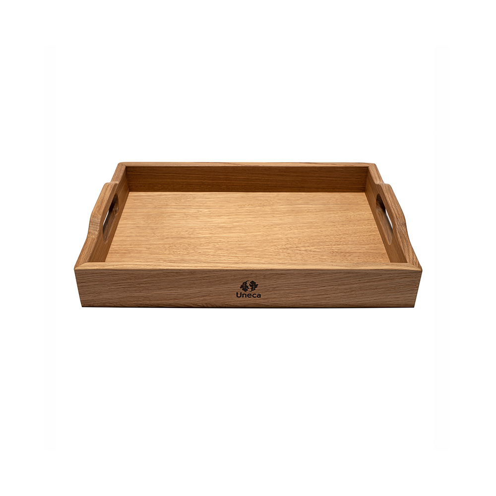 поднос с ручками 42х30х6 см деревянный, дуб