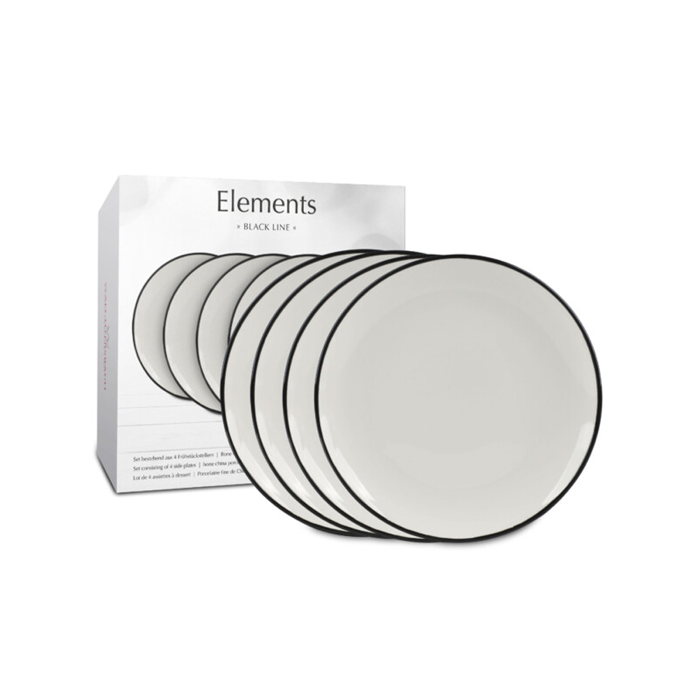 Waechtersbach Набор из 4 тарелок Black Line  