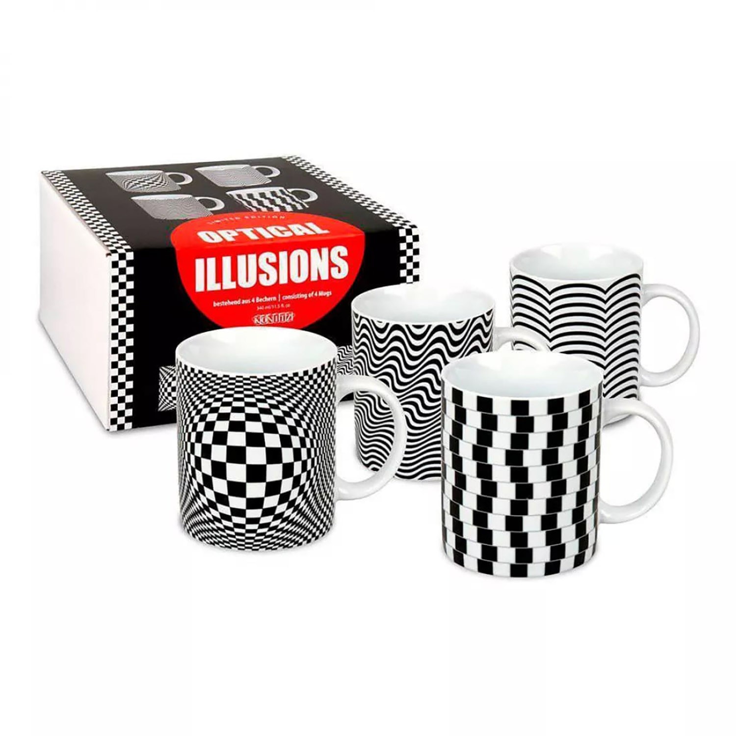 Koenitz Набор из 4 кружек "Оптические иллюзии"  