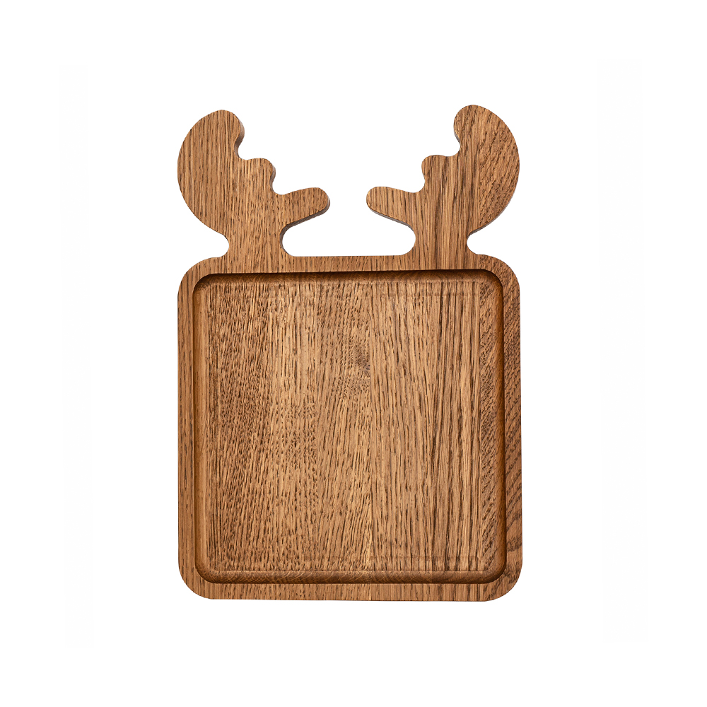 менажница "олень" большая 27х19 см деревянная, дуб