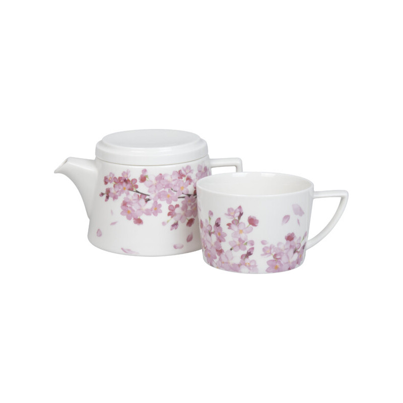  Набор "Чай для меня" - Цветущая вишня чайник заварочный + кружка + подставка Арт.: 11 5 976 2685