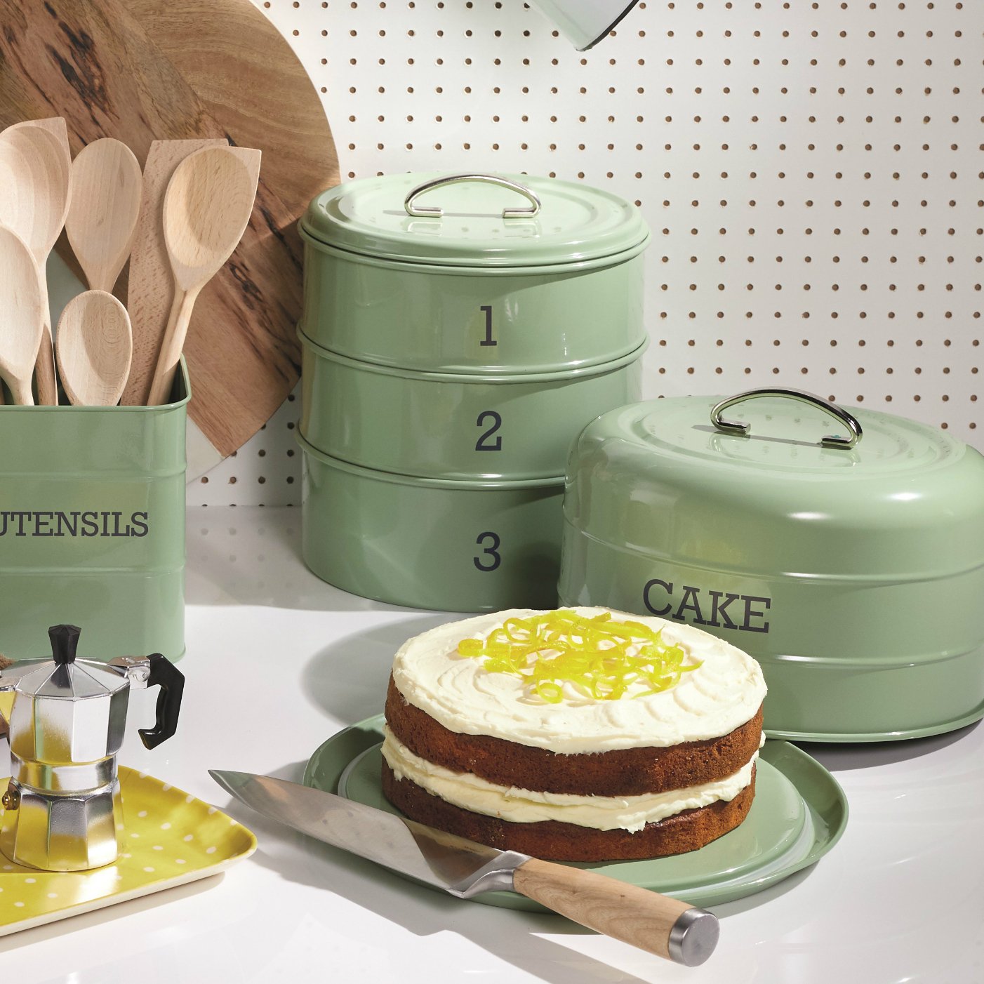 Kitchen Craft Органайзер кухонный трехуровневый Green  