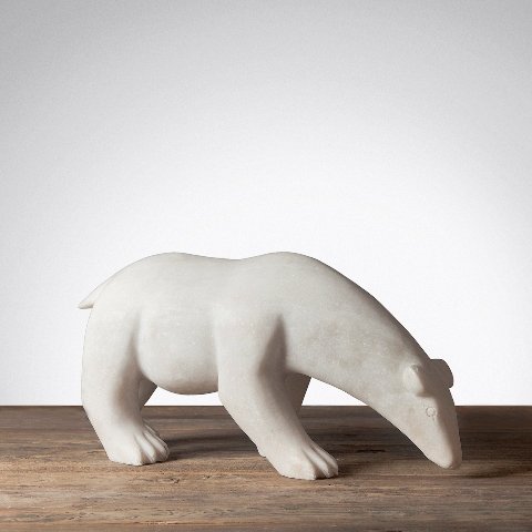 Белый медведь Миниатюра Камень VT11082-01