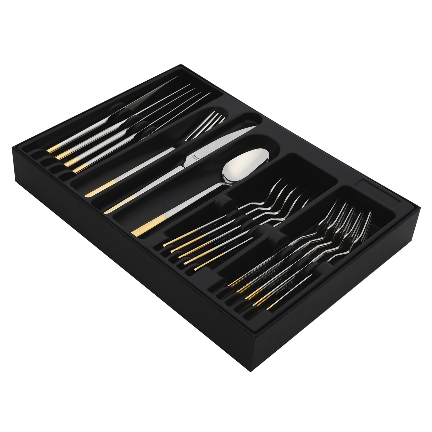набор столовых приборов milano gold 18 шт