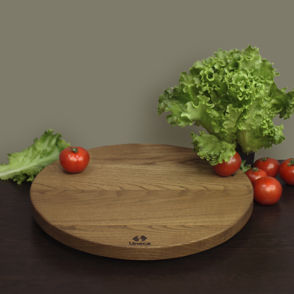 Вращающийся столик 52 см деревянный, дуб  