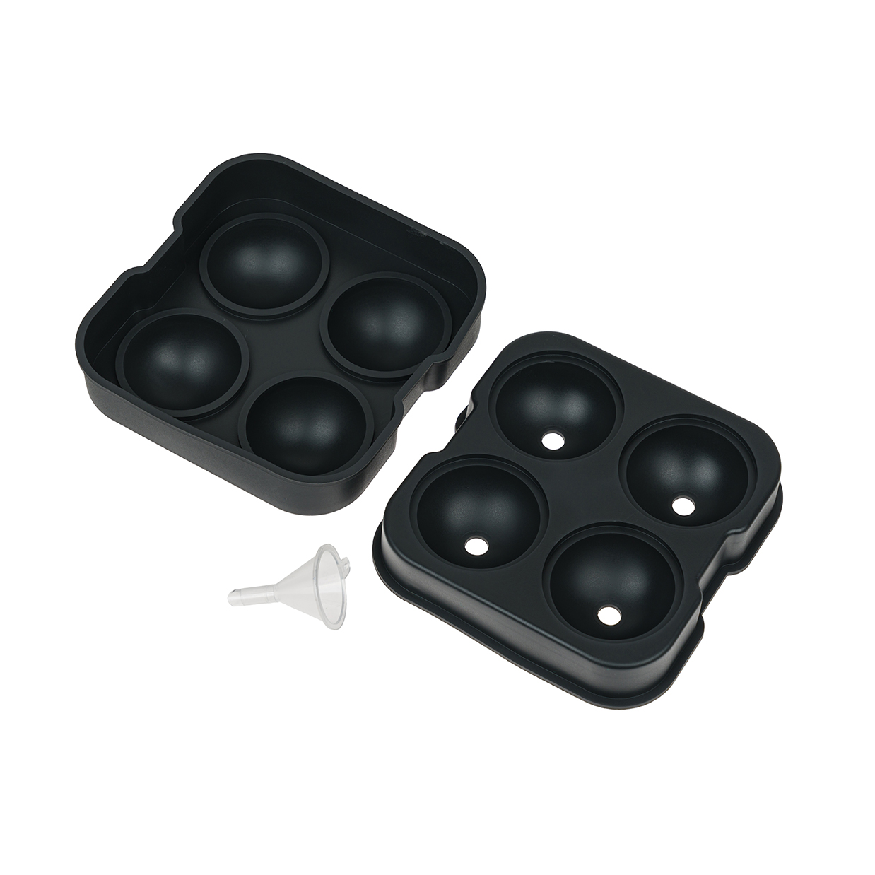 форма для льда большая на 4 шара black