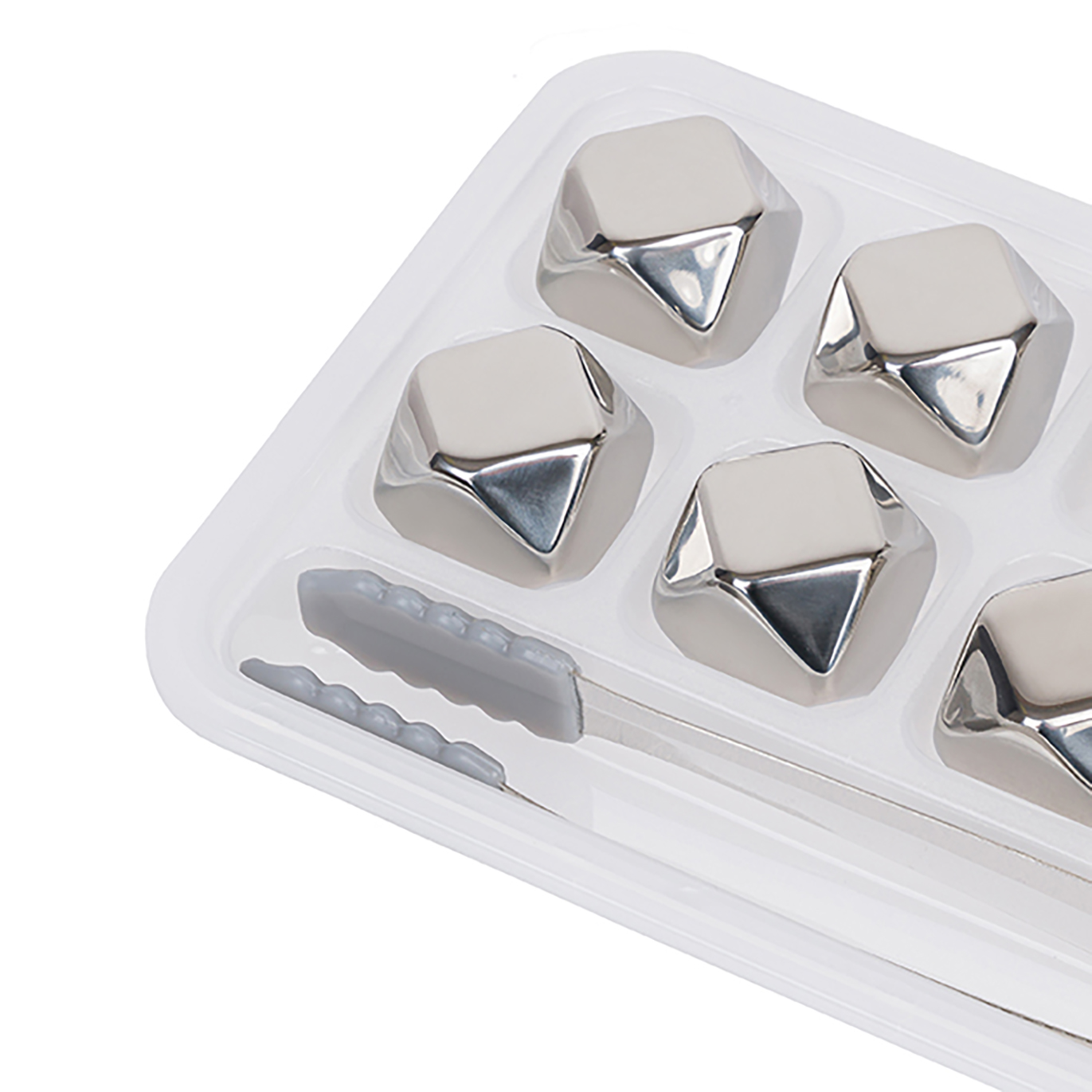 Набор охлаждающих многоугольников (кубики (8шт.), щипцы для льда)  