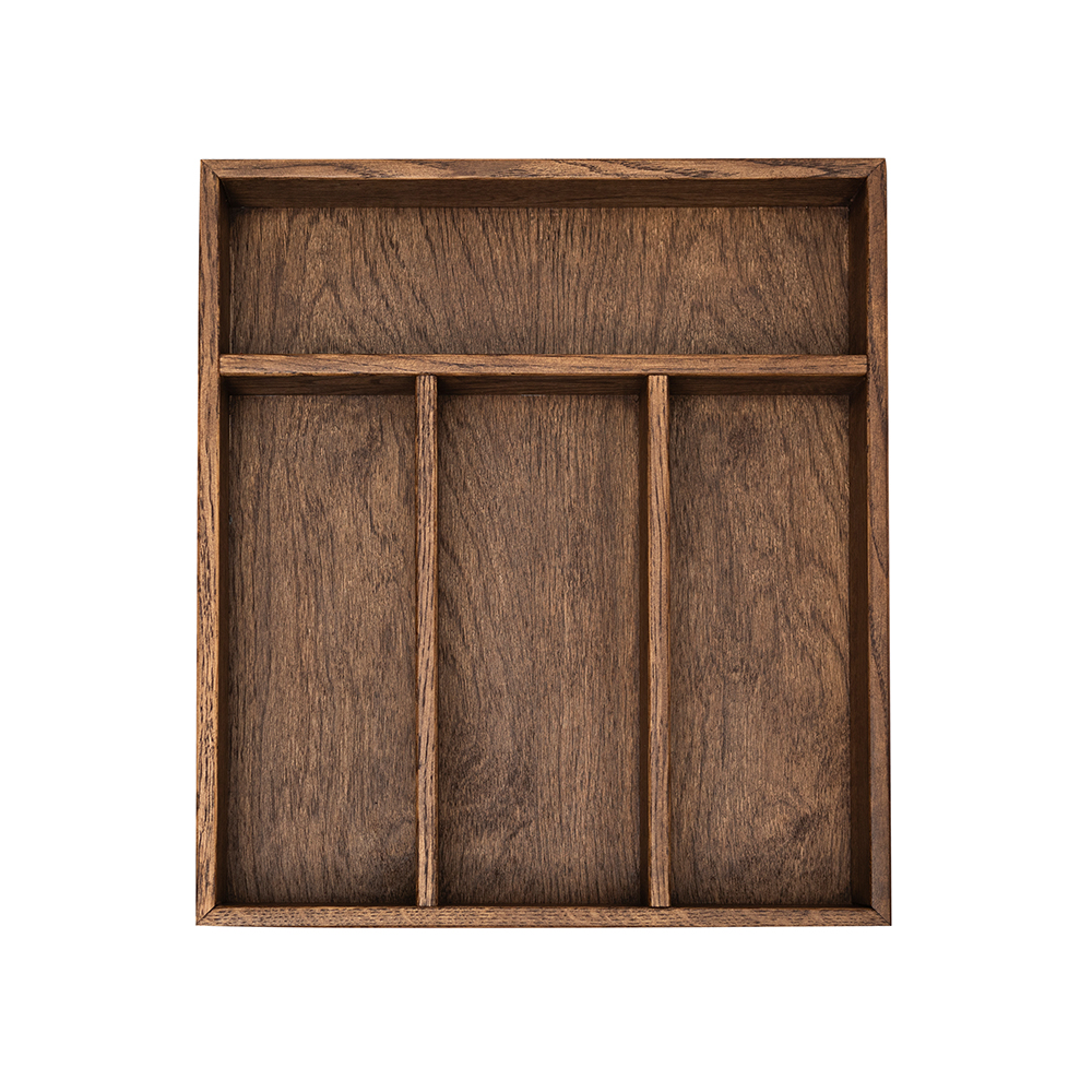 Лоток для приборов средний 35x31x6  см деревянный, дуб  