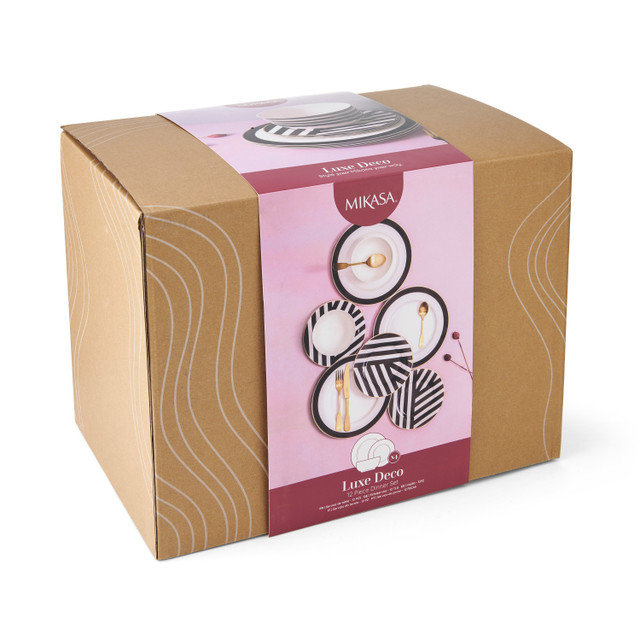 Сервиз из 12 предметов фарфоровый Mikasa Luxe Deco  