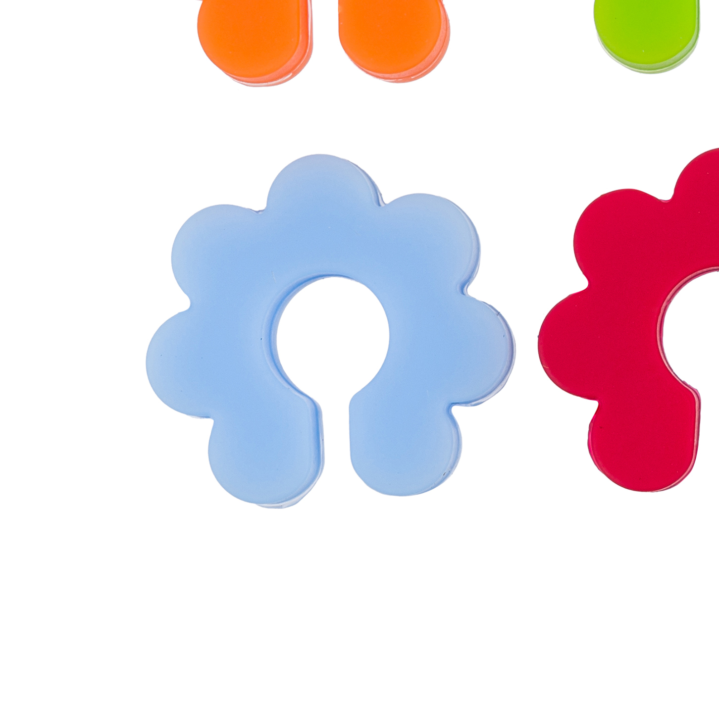 Набор из 6 маркеров для бокалов цветок (силикон)  