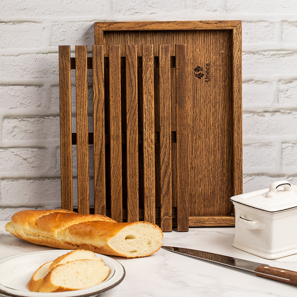  Uneca Доска для хлеба дубовая со съёмной решёткой 34х25х4  Арт.: ДРБ-939/2