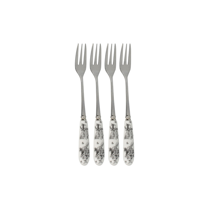 набор из 4 десертных вилок алиса в стране чудес v&a