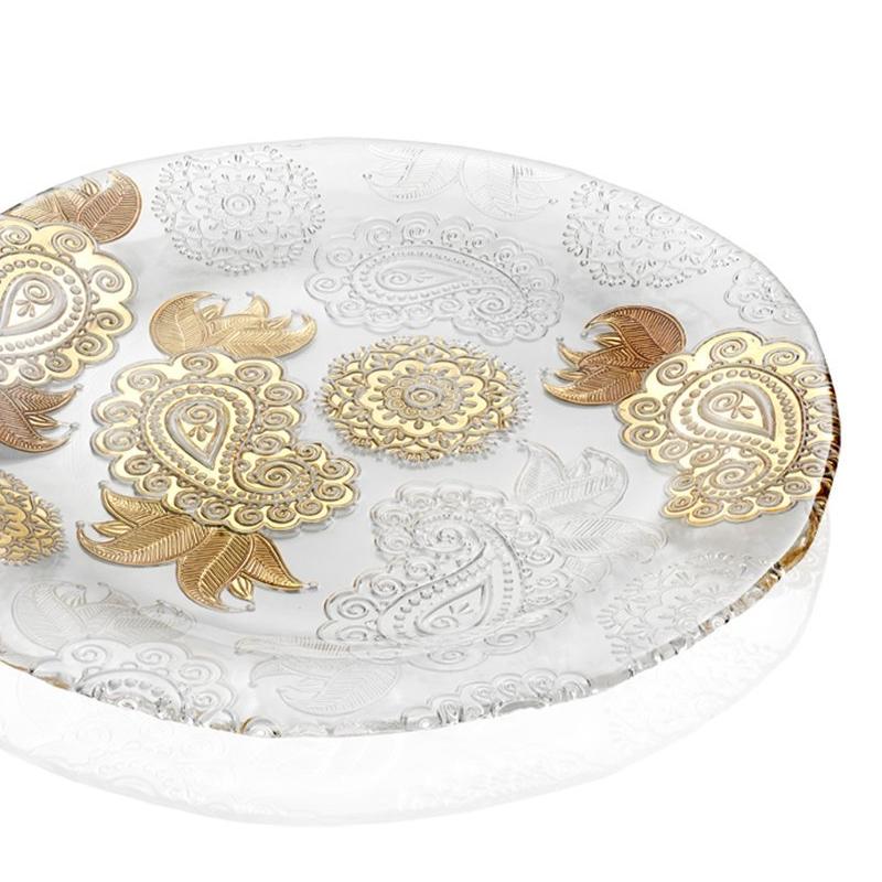 IVV Блюдо широкое плоское Pashmina Gold  