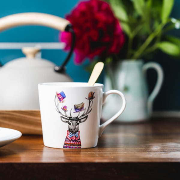 Кружка фарфоровая Mikasa Tipperleyhill с принтом оленя 380 мл Арт.: MKTIPPMUGSTAG