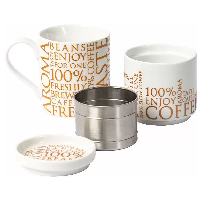 Кружка "Кофе на одного 100% белый"  