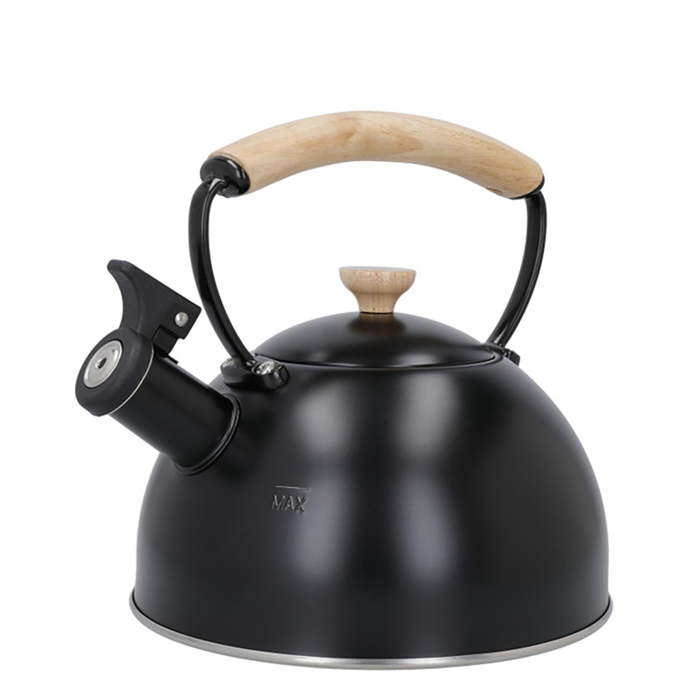  Чайник со свистком чёрный La Cafetière с деревянной ручкой, 1,6 л Арт.: LCWHKETBLK