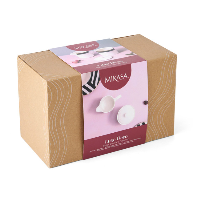 Набор для сахара и сливок фарфоровый Mikasa Luxe Deco 245 мл белый  