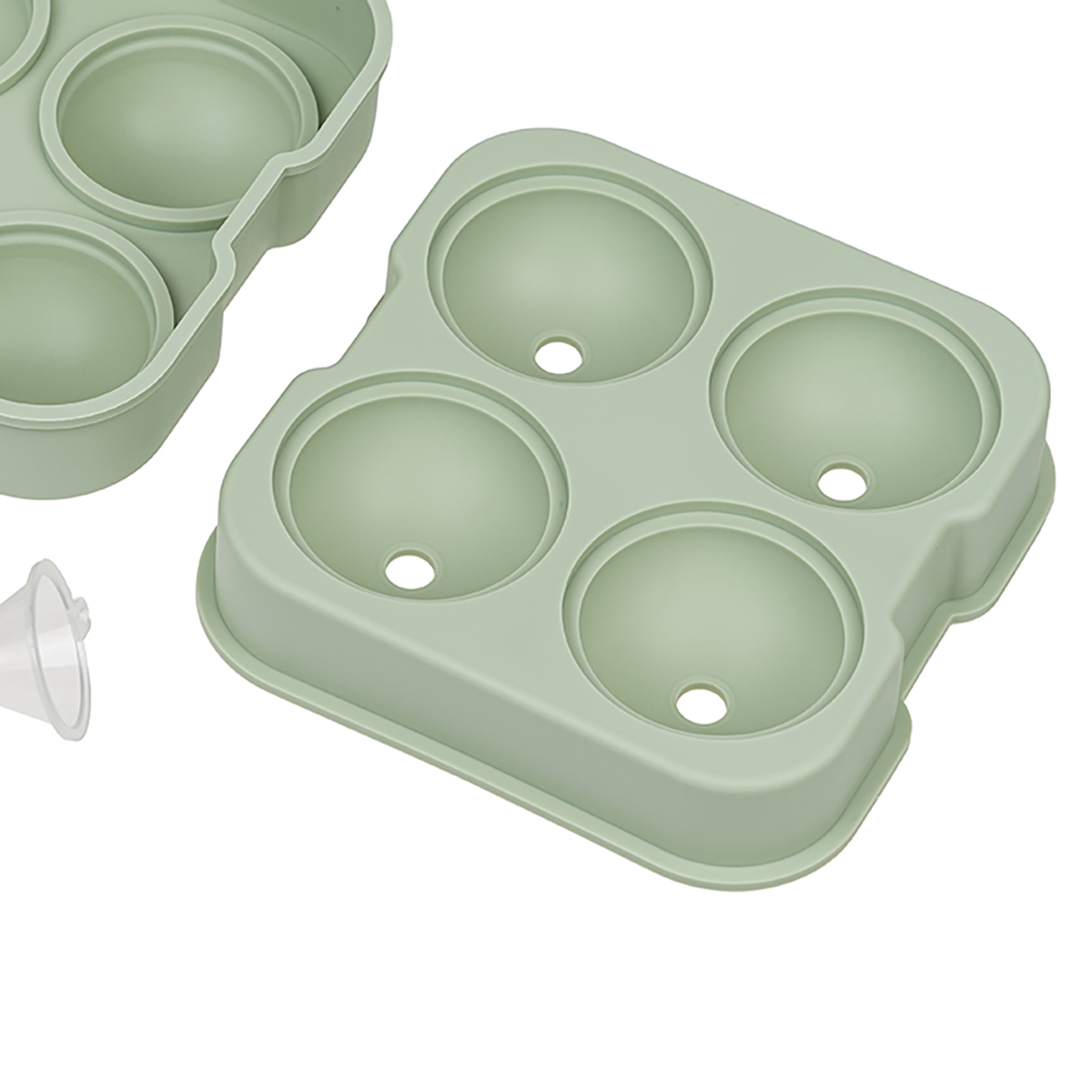 Форма для льда малая на 4 шара green  