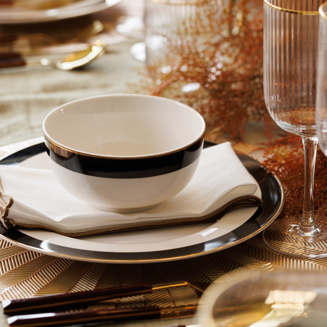 Набор из 4 фарфоровых тарелок Mikasa Luxe Deco 27,5 см Арт.: MKLDPLATEPK4